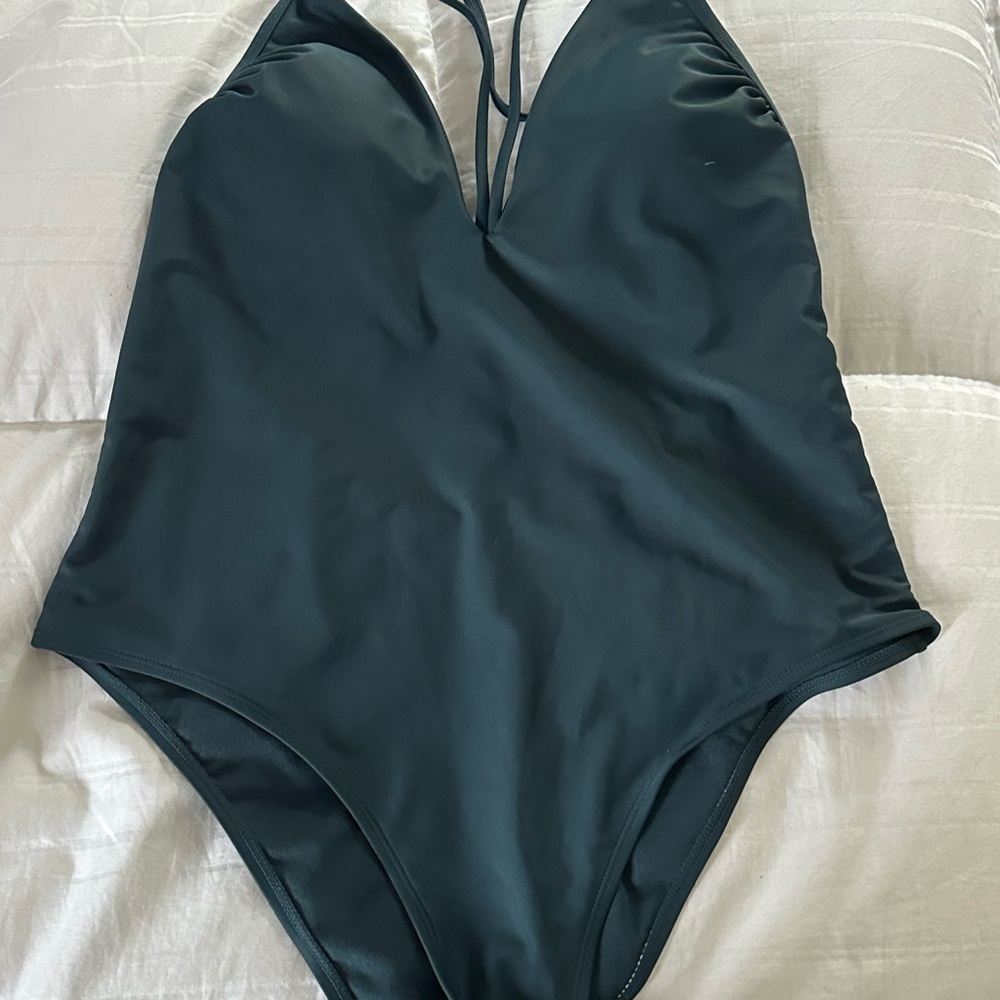 Dark Green One-Piece Swimsuit